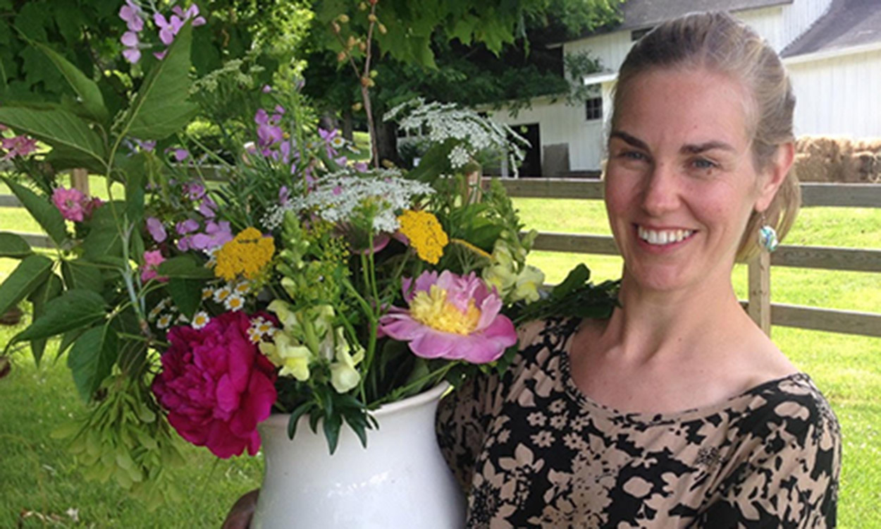 Jenny Elliott, owner and lead grower at Tiny Hearts Farm in Copake, NY