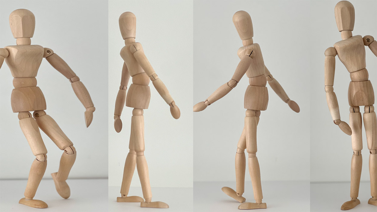 Wooden human figure moving - Tai Chi Workshop