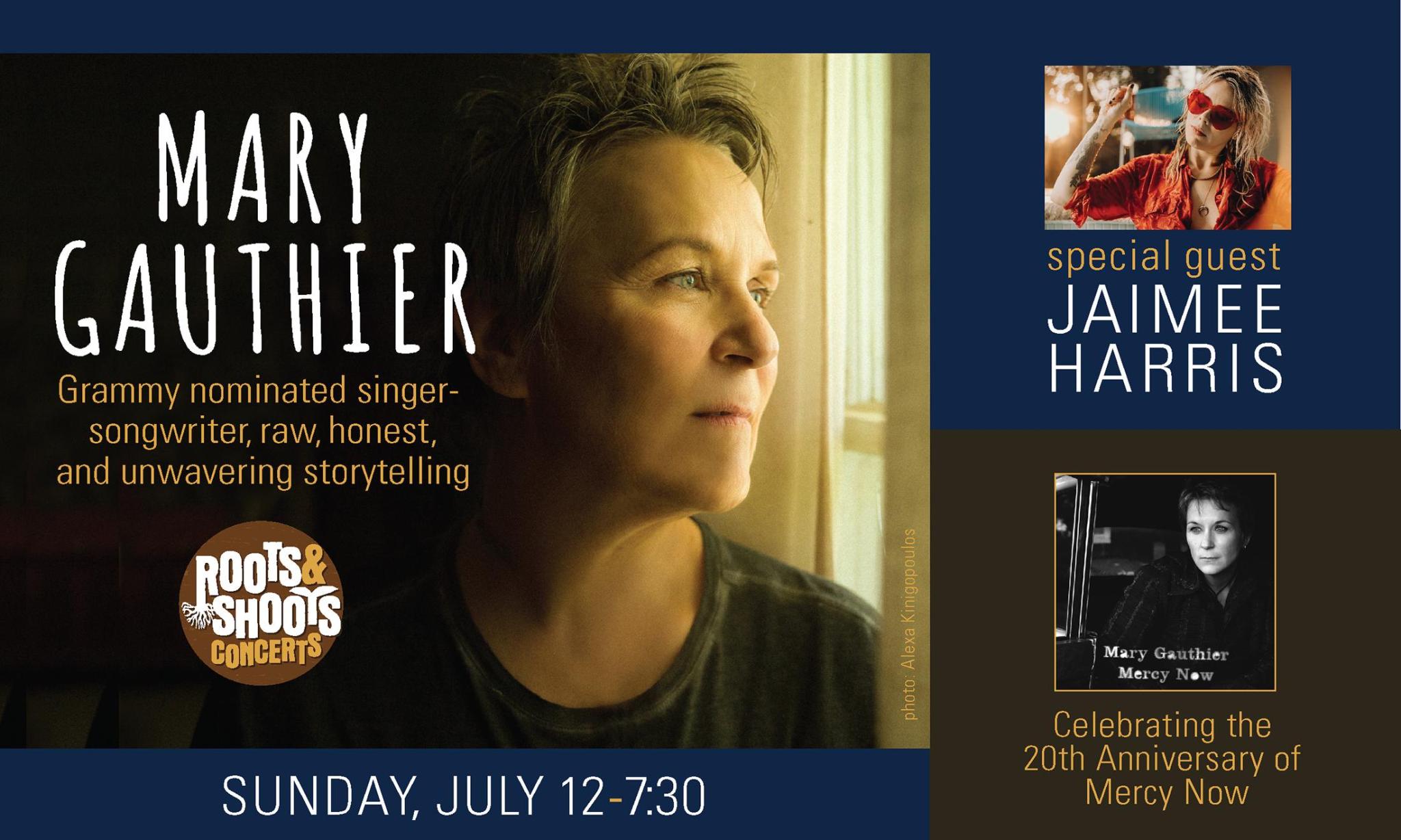 Mary Gauthier Sunday July 12 7:30pm